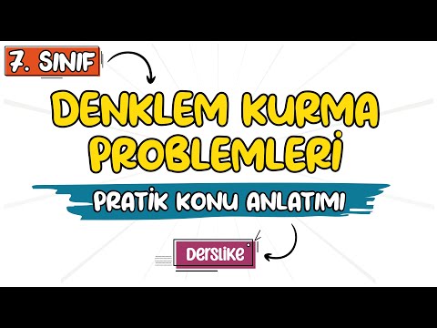 Denklem Kurma Problemleri | 7. Sınıf Matematik | 2023