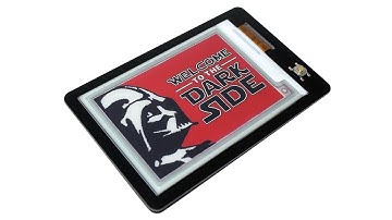 PCB Business Card with Three-color Electrophoretic Display (Dark Side Test - Just for Fun)