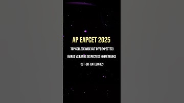 AP EAPCET 2025 Cutoff & Rank Analysis | EAMCET Marks vs Ranks #vedantutelugu #eapcet
