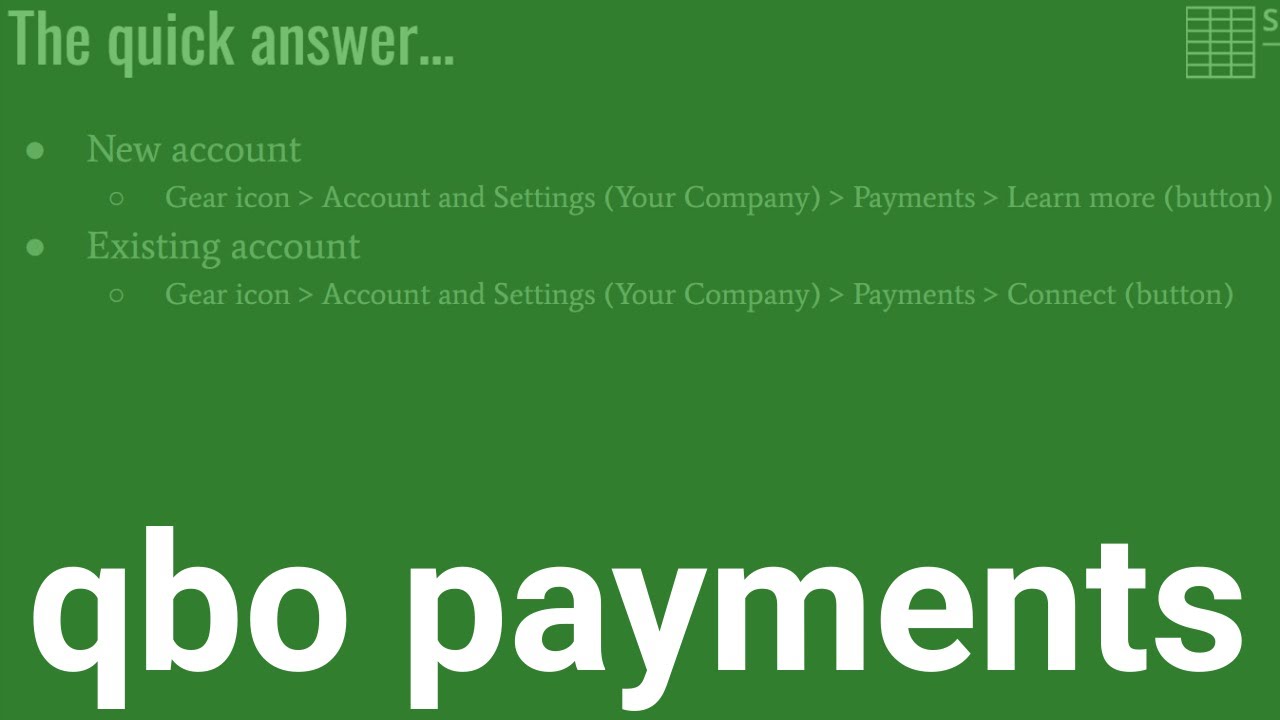 Where and How to Sign Up for QuickBooks Payments in QBO YouTube