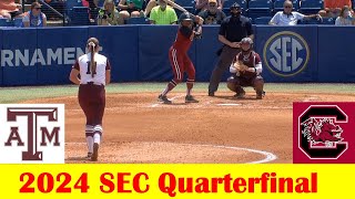 South Carolina vs Texas A&M Softball Game Highlights, 2024 SEC Tournament Quarterfinal