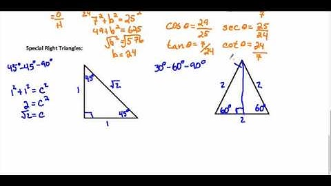 4.2 notes trig functions and acute angles