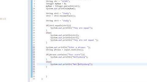 Beginners Java, Lesson 18- Using Strings, Adding external libraries, and using operators.
