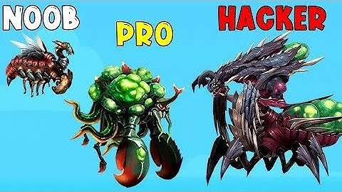 NOOB vs PRO vs HACKER - Insect Evolution Full Gameplay (Part 92 ALIEN TOP)