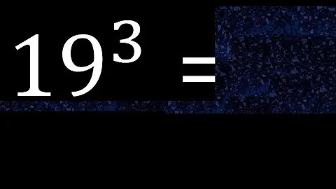 19 exponent 3 , number raised to the power, number above the number