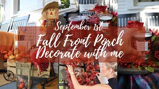 FALL FRONT PORCH DECORATE WITH ME \/\/ SEP 1ST 2021 \/\/ APPLE HARVEST \/\/ FALL DECOR \/\/ Lauren Nicholsen