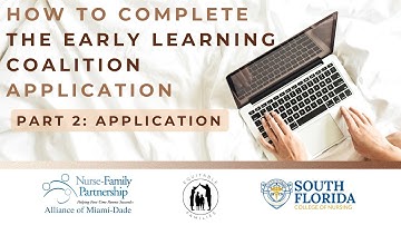 How to Complete the Early Learning Coalition Application: Part 2: Application