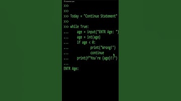 Continue Statement - Python Quick Tips #programming #python #education #continuestatement