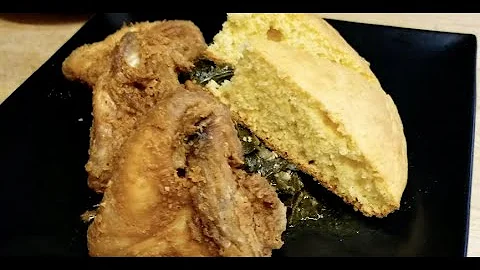 How To Make Chicken Wings, Collard Greens & Cornbr...