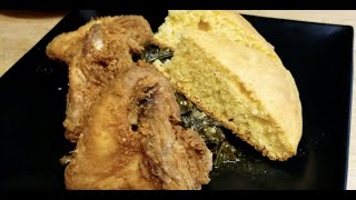How To Make Chicken Wings, Collard Greens & Cornbread