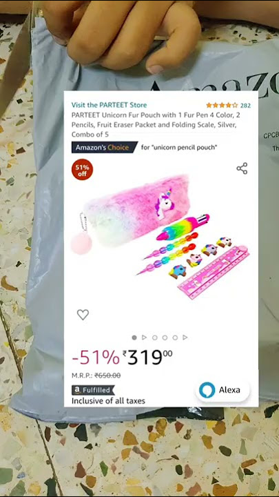 Unicorn Pencil Pouch💖from Amazon/#youtubeshorts /#shorts