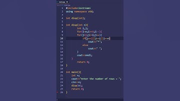 hollow inverted right triangle star pattern using function in  c++ | PWOS #shorts