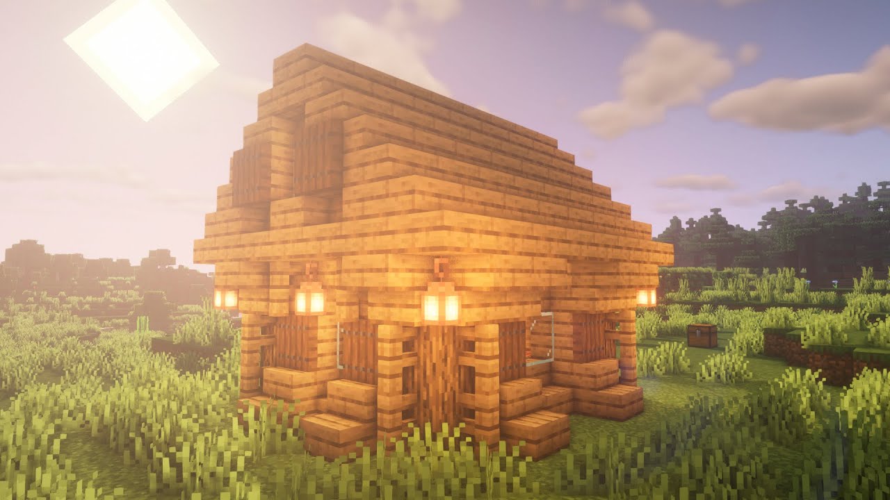 Minecraft: How To Build An Oak Starter House | Building Tutorial - YouTube