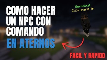 [ATERNOS #2] COMO hacer NPCS en tu SERVIDOR de minecraft