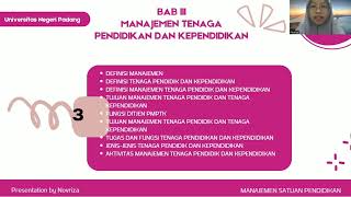 BAB III MANAJEMEN TENAGA PENDIDIK DAN KEPENDIDIKAN BAB III MANAJEMEN TENAGA PENDIDIK DAN KEPENDIDIKAN