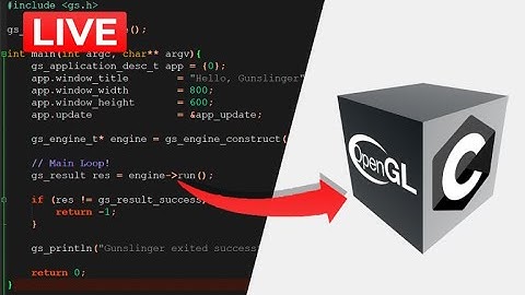 Gunslinger: C / Opengl Dev Stream - Graphics Work