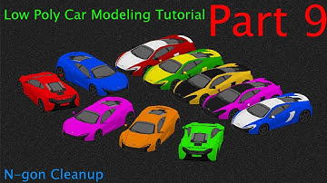 Beginner Blender Low Poly Car Modeling Tutorial -  Part 9 - N-gon Cleanup