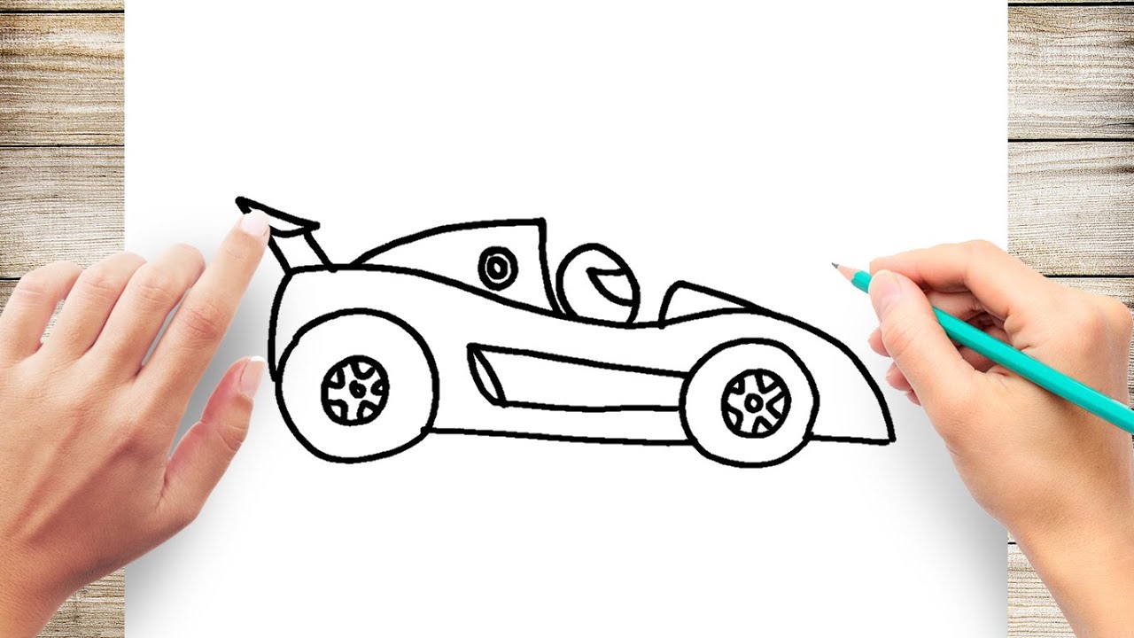 🏎 How to Draw a Fast Race Car  Easy Drawing for Kids 