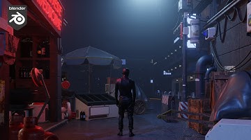 Blender Sci-Fi Scene in 20 mins | Kitbashing with Eevee