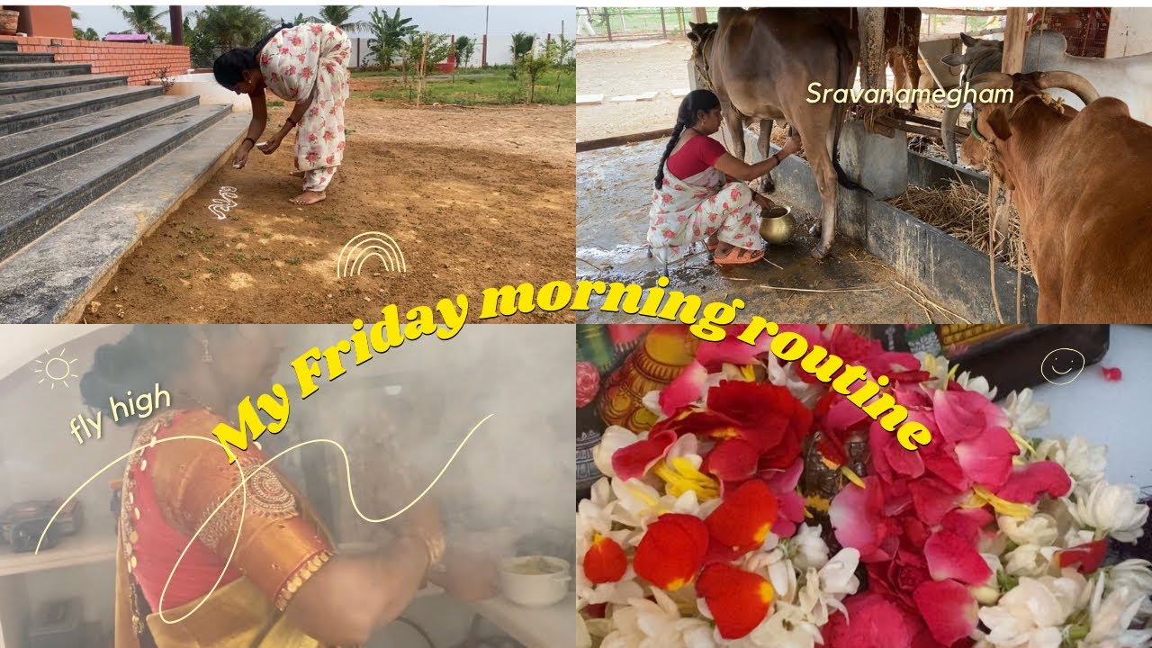 My Friday morning routine ॥busy mom routine ॥morning routine in village​motivational⁠@sravanamegham