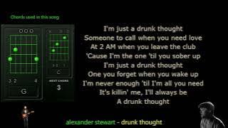 Alexander Stewart - drunk thought - Lyrics Chords Vocls