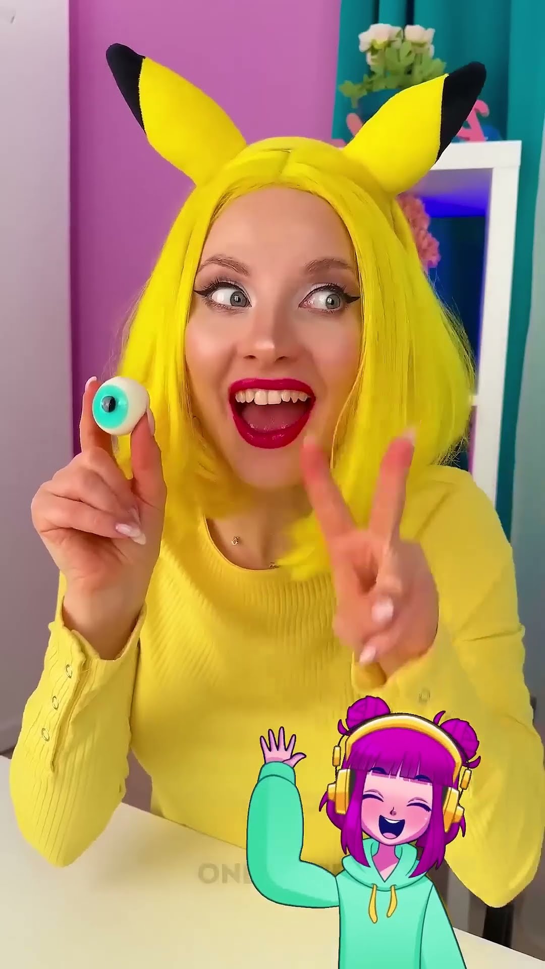 EYE CANDY EATING!? #baddieddi #sonic #pikachu