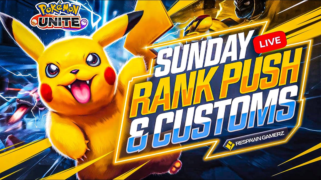 LIVE 🔴 Pokemon UNITE Sunday Rank Push & Custom Battles | Road to Master ...