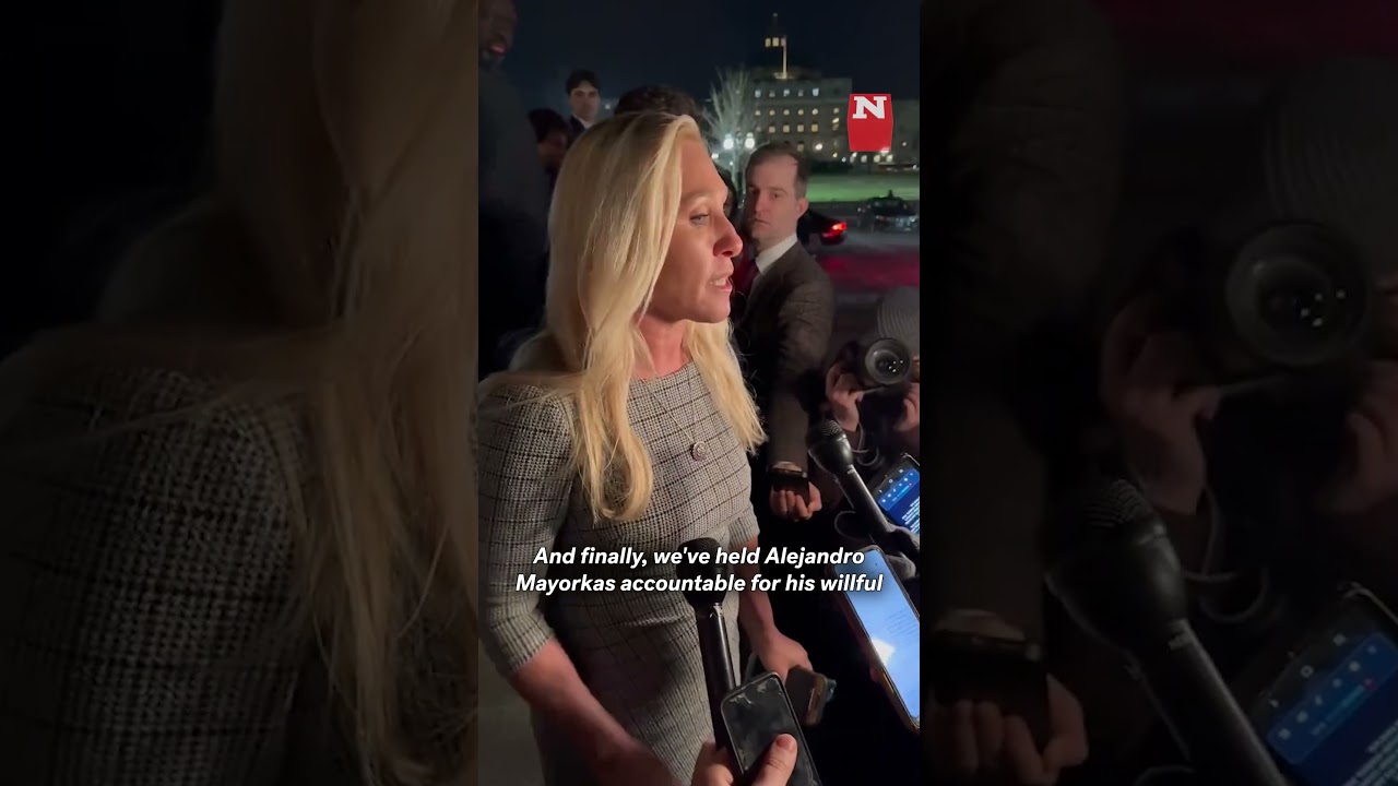 Marjorie Taylor Greene Ecstatic After Republicans Impeached Mayorkas