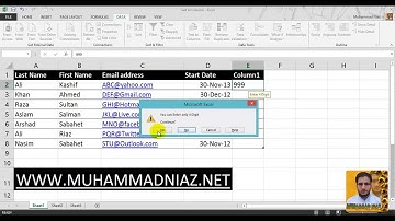 Data Validation in Microsoft Excel 2013 in Urdu and Hindi
