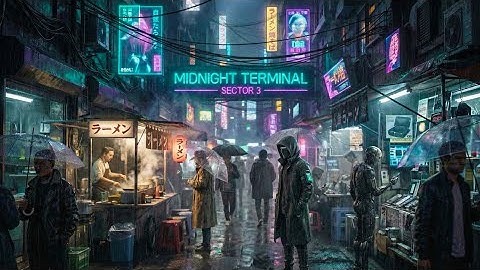 MIDNIGHT TERMINAL — Sector 3: The Market | 90 Min Dark Cyber-Trap & Glitch for Focus