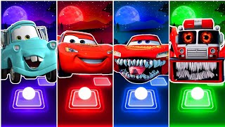 Mater Tokyo 🆚 Lighting McQueen 🆚 Lighting McQueen Eater 🆚 Fire Truck Eater 🎵 Tiles Hop