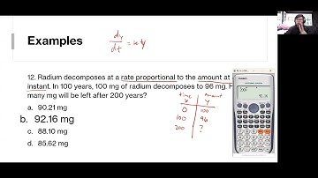 Calculator Techniques for Differential Equations (Applications of 1st Order D.E)
