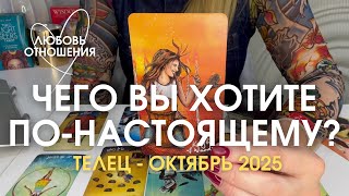 картинка: ТЕЛЕЦ Любовь/Отношения : ЧЕГО ВЫ ХОТИТЕ ПО-НАСТОЯЩЕМУ? | Октябрь 2025 таро прогноз
