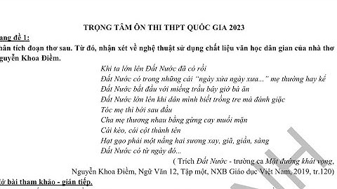 TRỌNG TÂM VĂN 2024: ĐẤT NƯỚC - 9 CÂU THƠ ĐẦU | CÔ ÁI LINH
