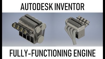 Autodesk Inventor: Fully-Functioning 4-Cylinder Engine Model!