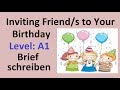 Inviting Friend/s to Your Birthday | Desi Learn German | Urdu/Hindi | Schreiben A1 | Teil 2