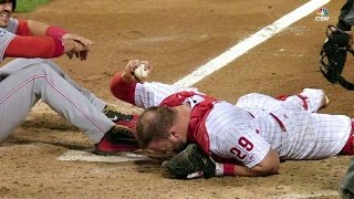 CIN@PHI: Goeddel throws out Suarez at the plate