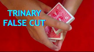 Trinary false cut REVEALED!-card trick tutorials
