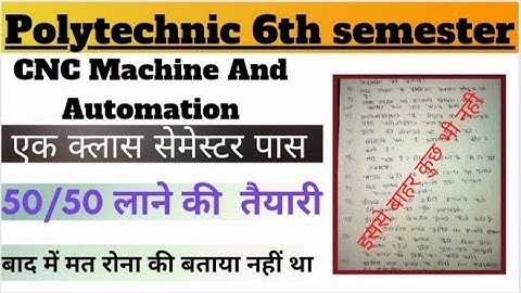 cnc machine and automation important questions | cnc machine and automation 6th semester | bteup |