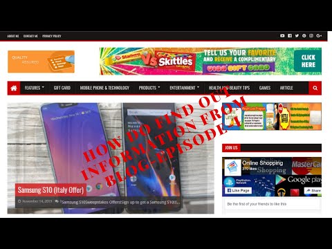 How do find out information from Blog-Episode 1