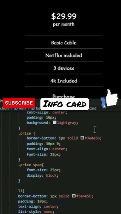 How to make simple info card html css - YouTube
