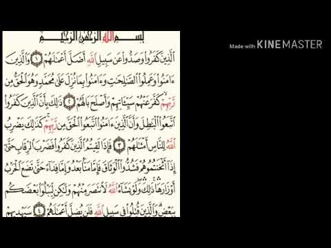 سورة محمد من آية ١ الى اية ١١ للقارئ ماهر المعيقلي