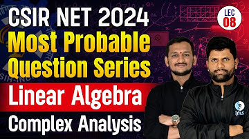 CSIR NET Linear Algebra Most Probable Question Series | CSIR NET Mathematical Science 2024 | IFAS