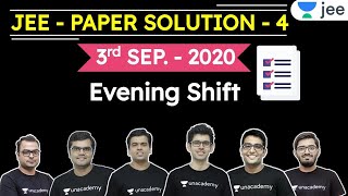 JEE Mains 2020: Paper Solution Shift - 2 | JEE Physics | JEE Chemistry | JEE Maths | Unacademy JEE