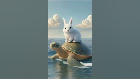 The rabbit and the turtle #rabbit #turtle #friendship