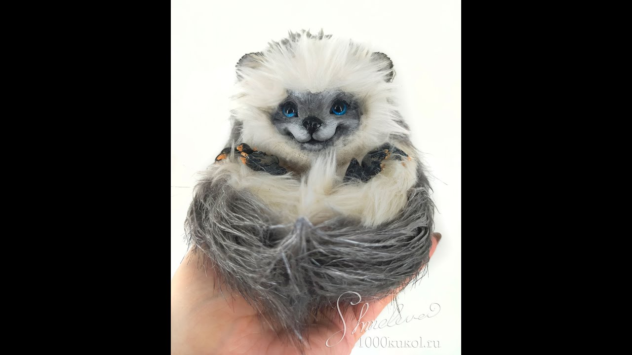 Фоамиран и мех! Ежик клубочком. Игрушка-умиляшка (фом-арт) - YouTube