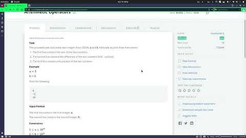 HackerRank | arithmetic operators problem