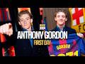 💥 ANTHONY GORDON: HIS FIRST DAY AT FC BARCELONA 🔵🔴💥