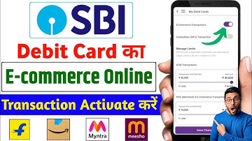 How to Activate SBI Debit Card for Online Transaction | SBI Debit Card ECom Transaction Activation