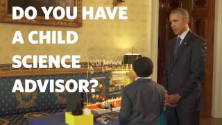President Obama Meets With His Kid Science Advisors